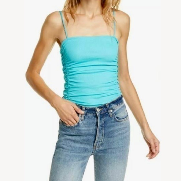 Free People Tops - Free People On Your Side Bodysuit Size Small Corsica Coast Blue